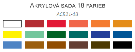 Akrylová sada farieb Royal Langnickel 18ks 21ml